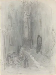 A Backstreet in London, 1868. Creator: Gustave Doré