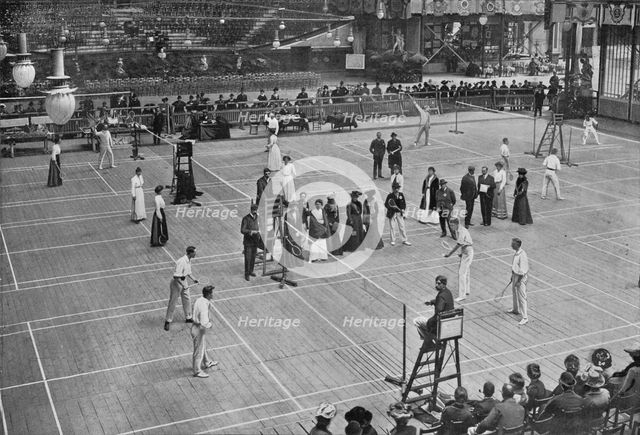 'A Badminton Tournament at the Crystal Palace', 1902, (1903). Artist: Russell & Sons.
