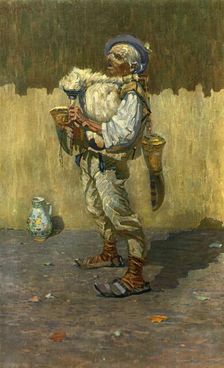 A bagpiper; Joža Uprka (1861-1940) 1948. Artist: Joza Uprka