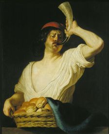 A Baker Blowing his Horn, 1650. Creator: Couwenbergh, Christiaen van (1604-1667)