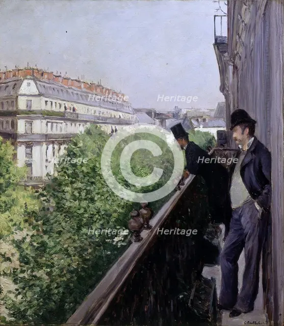 A Balcony, Boulevard Haussmann, 1880.