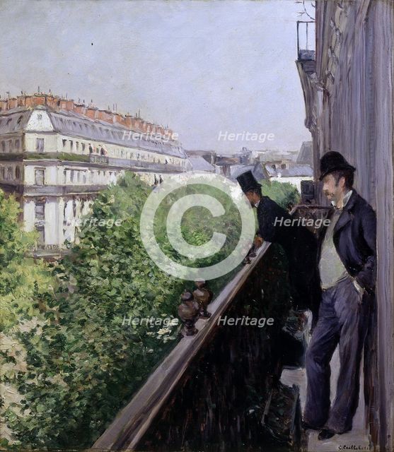 A Balcony, Boulevard Haussmann, 1880.