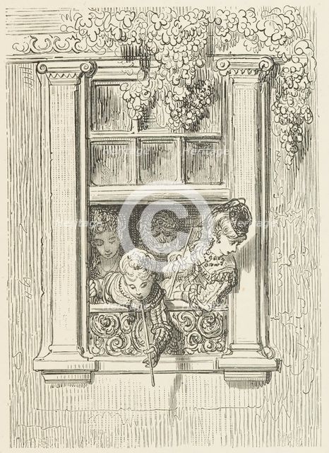 A Balcony Scene, 1872.  Creator: Unknown.
