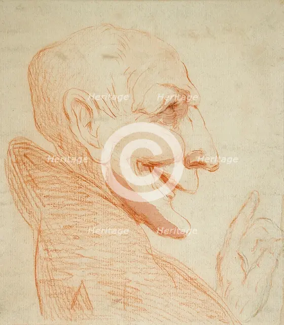 A Bald-headed Ecclesiastic, between 1625 and 1713. Creator: Unknown.