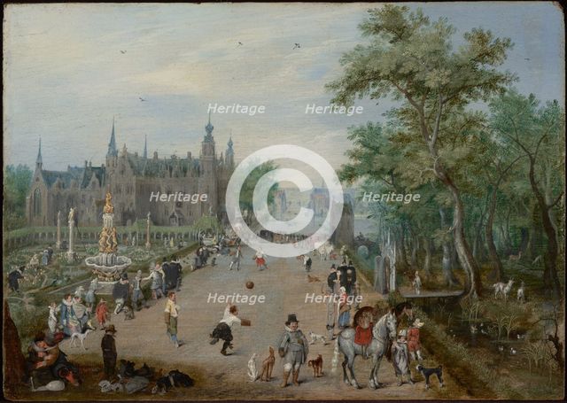 A Ball Game Before a Country Palace, about 1614. Creator: Adriaen van de Venne.