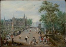 A Ball Game Before a Country Palace, about 1614. Creator: Adriaen van de Venne