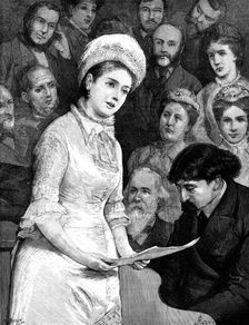 A Ballad Concert, 1880. Creator: W. I. Mosses