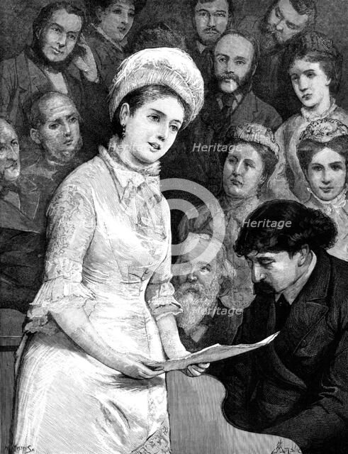 A Ballad Concert, 1880. Creator: W. I. Mosses.