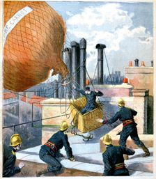 A balloon on a roof, 1894