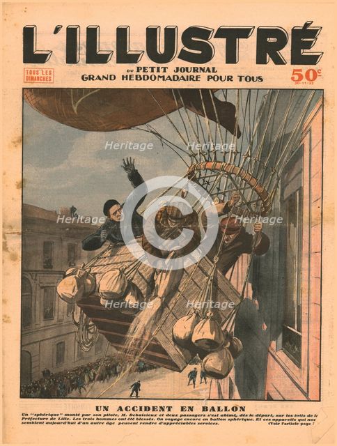 A ballooning accident, 1932. Creator: Unknown.