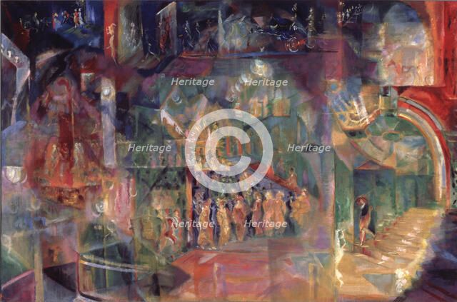 A Bar. Artist: Yakulov, Georgi Bogdanovich (1884-1928)