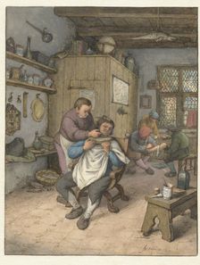 A Barbershop, 1673. Creator: Adriaen van Ostade