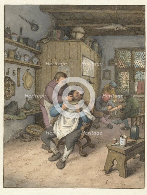 A Barbershop, 1673. Creator: Adriaen van Ostade.