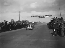 A Barlow's Benz 84hp at the finishing line, Southsea Speed Carnival, Hampshire, 1922. Artist: Bill Brunell