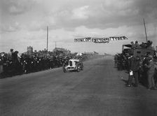 A Barlow's Benz 84hp at the finishing line, Southsea Speed Carnival, Hampshire, 1922. Artist: Bill Brunell
