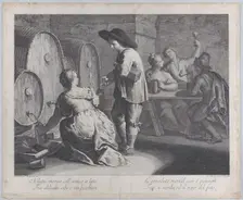 A barmaid filling mugs..., 1760-70. Creator: Giovanni Volpato