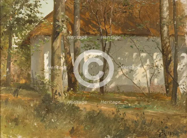 A Barn at Kronetorp, Skåne, 1870. Creator: Gustaf Rydberg.