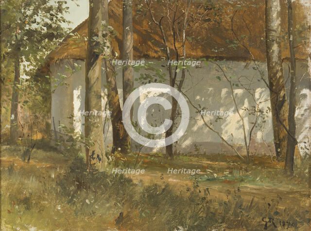 A Barn at Kronetorp, Skåne, 1870. Creator: Gustaf Rydberg.