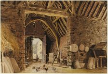 A Barn Interior, 1830/35. Creator: William Henry Hunt