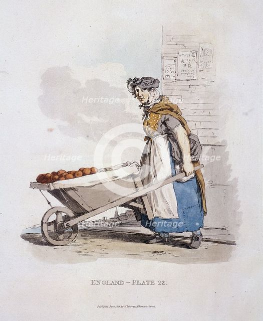 A barrow woman, Provincial Characters, 1813. Artist: Anon
