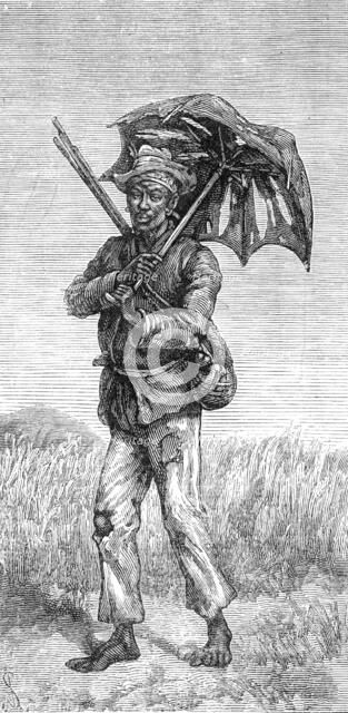 A Basuto out for a walk, 1881. Creator: Unknown.