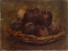 A Basket of Plums, 1869. Artist: Henri Fantin-Latour