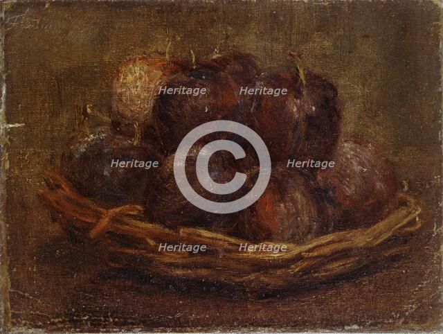 A Basket of Plums, 1869. Artist: Henri Fantin-Latour.