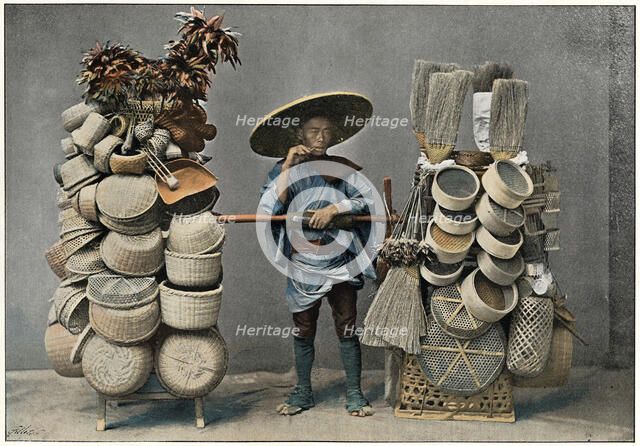 'A Basket Making Merchant', c1890. Artist: Unknown