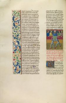 A Battle in Bordeaux, c1380s; Chroniques (Book Three), about 1480-1483. Creator: Master of the Copenhagen Caesar