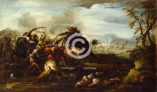 A Battle Scene, 17th century. Creator: Jacques Courtois.