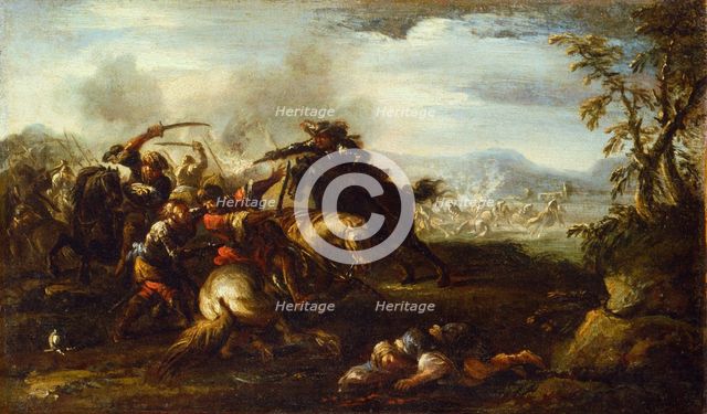 A Battle Scene, 17th century. Creator: Jacques Courtois.