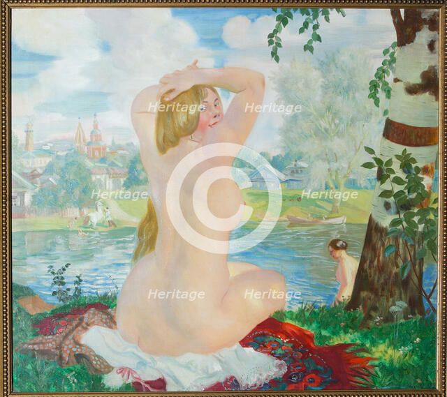 A Bather, 1921. Artist: Kustodiev, Boris Michaylovich (1878-1927)
