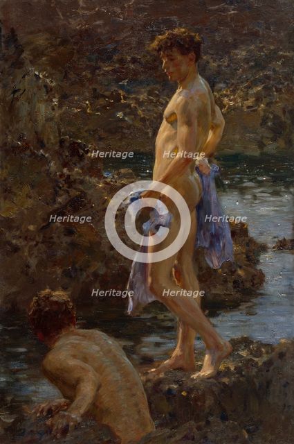 A Bathing Group, 1914. Creator: Henry Scott Tuke.