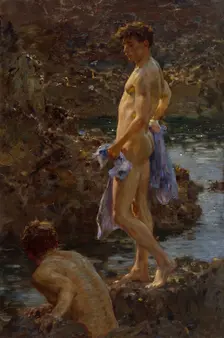 A Bathing Group, 1914. Creator: Henry Scott Tuke