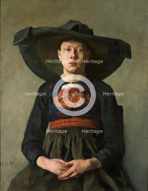 A Bavarian Peasant Girl, 1885-1887. Creator: Hanna Pauli.