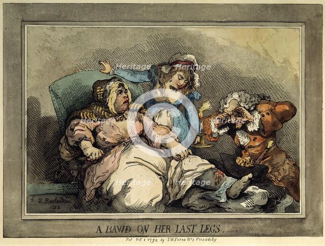 'A Bawd on Her Last Legs', 1792. Artist: Thomas Rowlandson