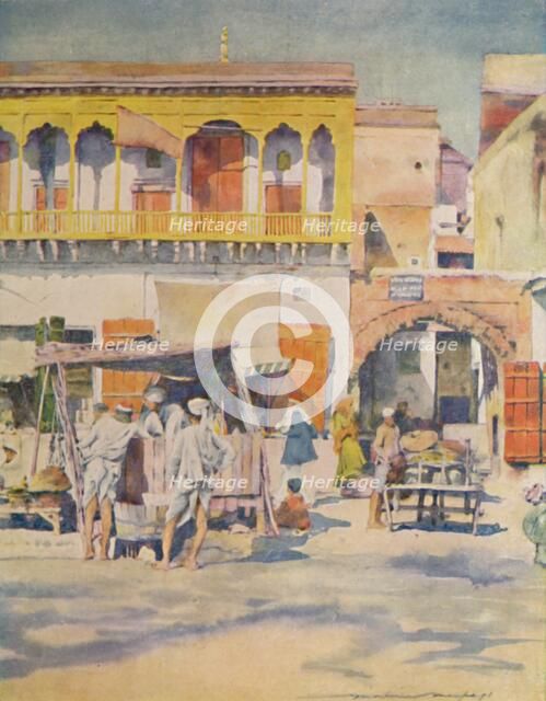 'A Bazaar, Delhi', 1905. Artist: Mortimer Luddington Menpes.