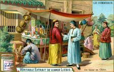 A bazaar in China, c1900