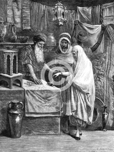 A bazaar in Algiers, 1881. Creator: Unknown.