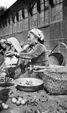 A bazaar in Darjeeling, West Bengal, India, c1910