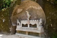 A bench in Regaleira Palace, Sintra, Portugal., 2009. Creator: Samuel Magal