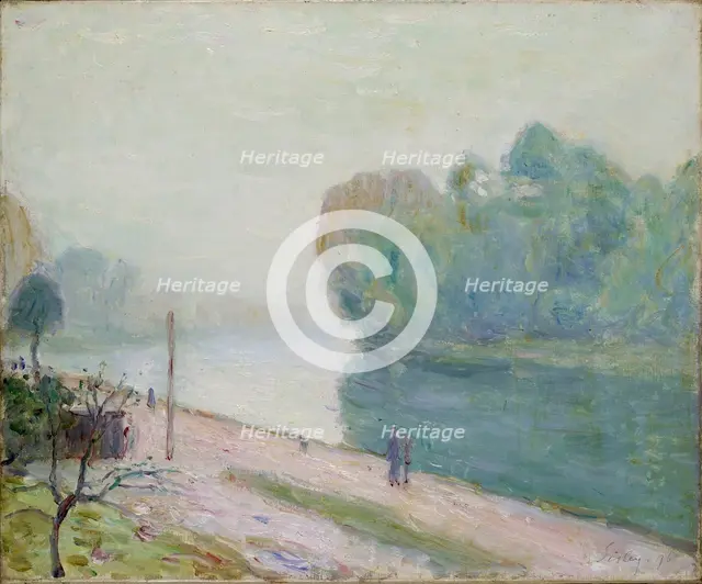A Bend in the River Loing, 1896. Artist: Alfred Sisley.
