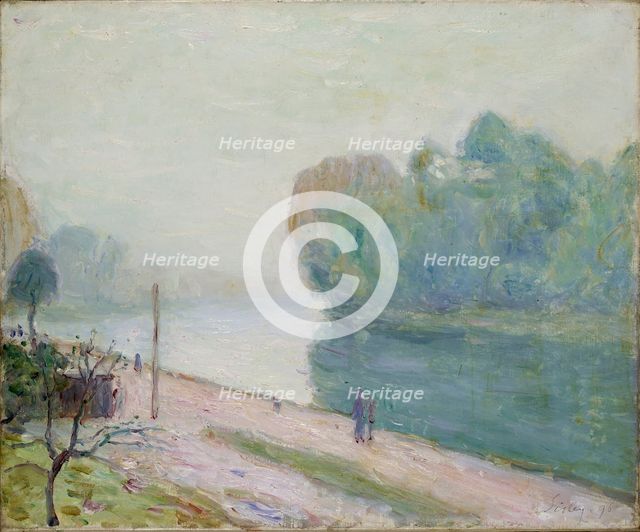 A Bend in the River Loing, 1896. Artist: Alfred Sisley.