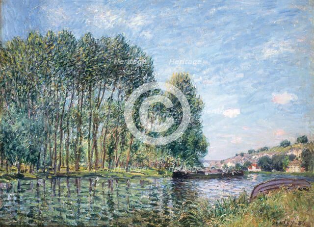 A Bend in the River Loing at Moret. Spring, 1886. Creator: Sisley, Alfred (1839-1899).