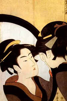 A Beauty Before the Mirror c1793. Creator: Utamaro, Kitagawa (1753-1806)
