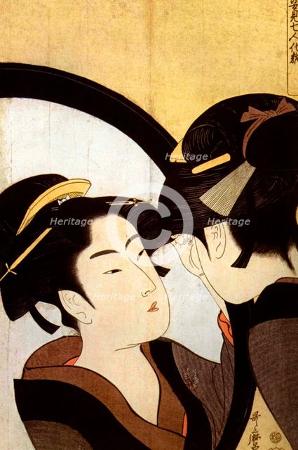 A Beauty Before the Mirror', c1793. Creator: Utamaro, Kitagawa (1753-1806).