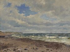 A Beach with Dunes. The West Coast of Jutland, 1843. Creator: Dankvart Dreyer