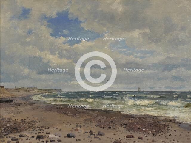 A Beach with Dunes. The West Coast of Jutland, 1843. Creator: Dankvart Dreyer.