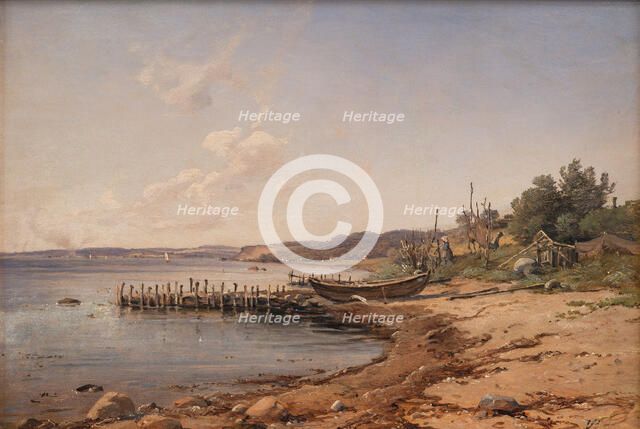 A Beach by the Sound, 1873-1876. Creator: Wilhelm Peter Carl Petersen.