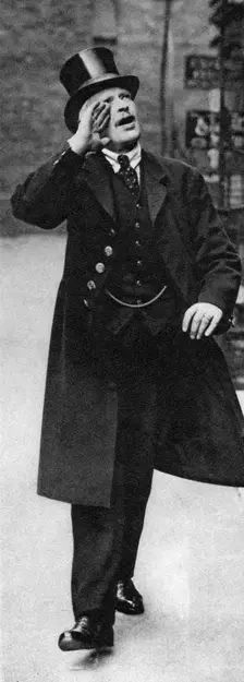 A beadle calling the hours, Ely Place, London, 1926-1927